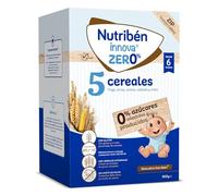 Nutribén innova ZERO 0 % 5 céréales, 500 g, blé, riz, avoine, orge et maïs, bébés à partir de 6 mois, 0 % sucres ajoutés et produits, céréales complètes