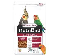 NutriBird G14 Original | Granulés Grandes perruches | 1 kg | Prébiotiques | Versele-Laga | Aliment complet | Peut soutenir la flore intestinale normale et le plumage | Avec MOS, yucca, vitamines