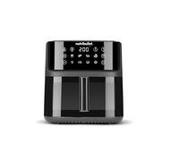 nutribullet Crisplite Vision NBA0811DG, Airfryer, Friteuse à Air Chaud 8L, Température Numérique 80-200°, sans PFAS, 8 Préréglages Automatiques, Tactile, Panier Lavable Lave-Vaisselle, 2000W, Noir Mat