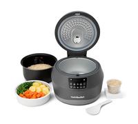 nutribullet EveryGrain Cooker - Cuiseur Vapeur à Riz et Céréales Multifonction, 10 Verres Doseurs, 5 Programmes Auto, Fonction Maintien au Chaud 12h, Cuillère et Panier Inclus, 600W, Gris (NBRC605DG)
