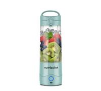 nutribullet Mélangeur portable bleu clair - Lame d'extraction puissante, tasse de 475 ml, couvercle à emporter, câble de charge USB-C et guide de l'utilisateur (français non garanti) - Offre plus de