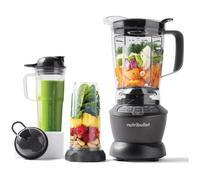 NutriBullet Blender Combo NBF500DG - 1200 W, pichet 1,65 L, 2 tasses et 2 couvercles - Noir Sans BPA