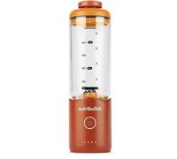Nutribullet Flex 590ml, Blender Portable avec Couvercle pour Boire, Lames Amovibles, Recharge USB-C, Broie Glace & Fruits Congelés, Dragonne, Mixeur à Emporter avec Gobelet sans BPA, NBP013OR, Orange