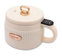 NutriChef 1,6 QT Cuiseur à Riz Portable Électrique et Fabricant de Déjeuner | Multifonctionnel et Revêtement Céramique Antiadhésif | Panneau de Contrôle Numérique | 6 Fonctions de Cuisson: Riz, Soupe