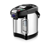 NutriChef Chauffe-Eau Digital 3L - Inox avec Écran LCD, Maintien au Chaud, Base Pivotante, Sécurité et Chauffage Instantané