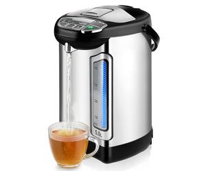 NutriChef Chauffe-Eau Électrique 5L - Réservoir Inox, Base Pivotante, Température Maintenue, Sécurité et Chauffage Instantané