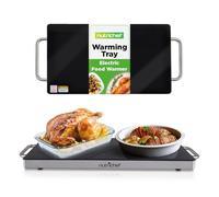 NutriChef Grande Plaque Chauffante - Plaque de Cuisson Électrique 50,8 × 30,5 cm avec Surface en Verre - Idéale pour Buffets, Fêtes, Traiteur & Restaurants