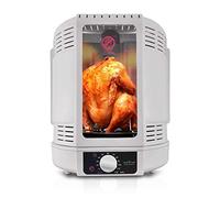 NutriChef Gril Vertical à Poulet avec Broche Rotative | Gril Airfryer-Rôtissoire | Mini-Four avec Air Chaud | Gril Électrique pour Poulet, Döner, Viande | Inclus Accessoires