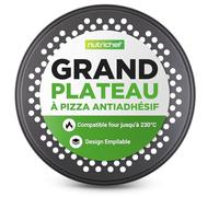 Moule à pizza anti-adhésif de 35,6 cm, en acier au carbone gris, ustensiles de cuisson en métal de qualité commerciale, compatible avec le modèle NCBS10S