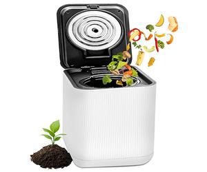 NutriChef Poubelle à déchets Alimentaires - Poubelle à Compost de 3 litres pour comptoir, composteur électrique Automatique, composteur de Cuisine d'intérieur Compact avec Filtre inodore, pièces