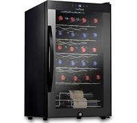 NutriChef Wine Refrigerator Cellar, 24 Bottle Storage and 67.7 Liters Internal Capacity, Single Zone Chiller with Digital Touch Button Control, Placement for Standing Bottles and Air Tight Seal