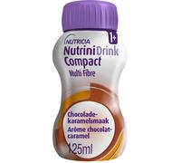 Nutricia NutriniDrink Compact Multi Fibre Goût Chocolat-Caramel Bouteilles 4x125ml