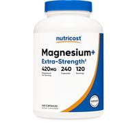Nutricost Magnesium+ Extra Strength 420mg, 240 Capsules - 120 Portions. Oxyde de Magnésium et Glycinate - Non-OGM, Sans Gluten, Convient aux Végétaliens