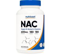 Nutricost N-acétyle L-cystéine (NAC) 600 mg, 180 capsules - Sans OGM, sans gluten