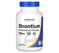 Nutricost, Strontium, 750 mg, 120 gélules (375 mg par gélule)
