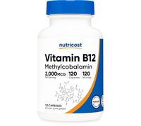 Nutricost Vitamine B12 (méthylcobalamine) 2 000 mcg, 120 capsules - Complément végétarien, sans OGM ni gluten