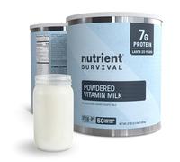 Nutrient Survival Lait en poudre de vitamine, fournitures de préparation lyophilisées et approvisionnement alimentaire d'urgence, 21 nutriments essentiels, sans soja et sans gluten, durée de