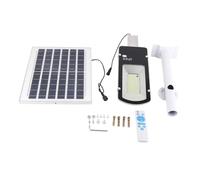 NutriEss 100W LED Réverbère Solaire Haute Luminosité Lampe Solaire Extérieure IP65 Charge Rapide Éclairage Automatique pour Maison Jardin Parc Rue Aluminium Laiton