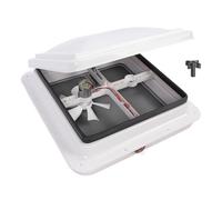 NutriEss 12v RV Toit Ventime ventilateur 340x340 mm Échappement à eau avec une bielle de support d'écran en filet pour la ventilation de la remorque de camping-car