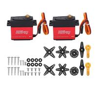 NutriEss 25 kg Digital Servo High Couple Full Metal Gear Imperproof RC Car Servo 2 Sets Compatible avec 1/10 1/8 Échelle Remote Control Car Aluminium Alliage 40X20X40.5MM