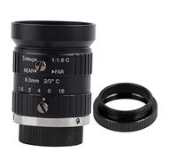 NUTRIESS 5MP HD Camera Lens 8mm Focal Longueur Manual Aperture C Mont CCTV Lens pour Une clarté d'image améliorée