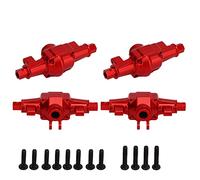 NutriEss Boîtier d'essieu Avant et arrière RC en Alliage d'aluminium, pièces de Mise à Niveau Robustes pour Voiture sur chenilles RC FCX24 à l'échelle 1/24, Coque d'essieu Moteur Durable (Rouge)