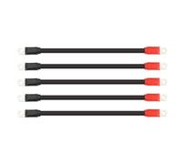 NutriEss Câbles de Batterie pour Chariot, 5 pièces, Fil de cuivre Pur Calibre 4 avec cosses en cuivre étamé, câblage de Batterie Robuste pour Chariots 36 V et 48 V, Isolation PVC Rouge et