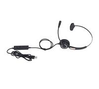 NutriEss Casque de Service Client avec Suppression du Bruit, Casque Ergonomique Filaire pour Centre d'appels, Dispositif de Communication Professionnel pour Le télémarketing au Bureau, Le