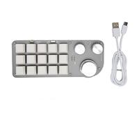 NutriEss Clavier mécanique à Une Main, 15 Touches, 3 Boutons, avec Bluetooth rvb, Plug and Play, Mini Clavier de Jeu Multifonctionnel