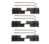 NutriEss Club Car Battery Hold Fown Plate avec tiges Kit 1010908 Remplacement de DS Carryall 1998 2005 Chariot électrique Batterie ABS ABS Alliage Metal 3 Plaques 6 tiges 6 écrous