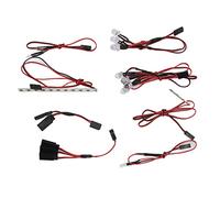 NutriEss Kit de Feux Avant et arrière à LED pour Voiture télécommandée ZD Racing MX07 4WD 1/7, en Plastique de qualité supérieure, Blanc, Rouge, Jaune, 102 mm à l'avant et 34 mm à