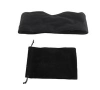 Nutriess - masque pour les yeux, confortable et respirant, bandeau noir réglable, couvre-yeux robuste pour les voyages et la maison (Noir)