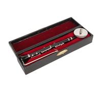 Nutriess Miniature Clarinet Model Jouet avec stand et case de clarinette Modèle affichage Instruments de musique Ornement de la maison 5.12in