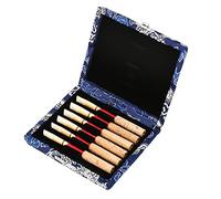 NutriEss Oboe Re EDS Boîte de Rangement du Support de Caisse pour 6 pcs Couvre-Tissu en Soie en Bois Accessoire Bleu pour Les Musiciens et Les étudiants (Blue)