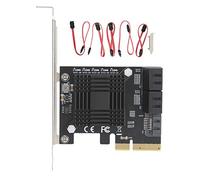 NutriEss PCI E à 5 Ports SATA 3.0 Carte d'extension JMB585 Chip à Haute Vitesse Transfert de données pour Les systèmes informatiques