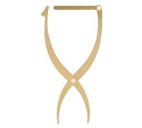 Nutriess Règle de pochoir à sourcils en acier inoxydable, positionnement à 3 points, rapport d'or, outil de mesure symétrique pour Microblading (Or)