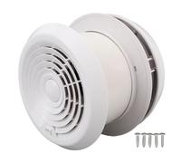 NutriEss RV Toit Ventilateur D'échappement 12V 5000rpm Haute Performance Ronde Ventilation Ventilateur de Plafond avec Écran pour Remorque Yacht Camping Robuste Matériel ABS 6.61x