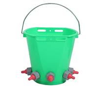 NutriEss Seau d'alimentation au Lait d'agneau 8L MP69 Plastic Multiples mamelons à Haute capacité Quatre conceptions de Mamelon pour l'alimentation du bétail des Moutons de bétail (Five Style Bouth)
