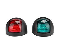 NutriEss Signal de navigation Lumière LED Boat de navigation Lumière de navigation 12V 24V Green rouge Marine latérale pour les bateaux de pêche des yachts 2pcs 2pcs (Schwarz)