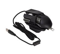 NutriEss Souris de Jeu mécanique 12800 DPI RGB Filaire USB Ergonomique rétractable Bouton 6D Base de Brosse en métal immunité au Bruit Haute fréquence pour Joueurs PC ABS Noir