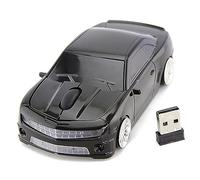 NutriEss - Souris sans Fil en Forme de Voiture de Sport, 2.4G, 1600DPI, Accessoire Ergonomique pour PC de Jeu, pour Ordinateur Portable de Bureau et systèmes d'exploitation (Noir)