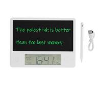 Nutriess Tableau d'écriture électronique Calendrier LCD avec Bloc-Notes Bloc-Notes pour Bureau à Domicile Horloge de Date numérique avec Conception Portable alimentée par Batterie