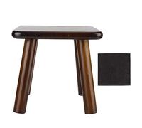 NutriEss Tabouret en Bois pour Enfant Multi-usages - Petit Banc Mignon Rond Marron - Meuble de Bricolage pour Enfants et Usage Domestique (Couleur de Noyer carrée assemblée)