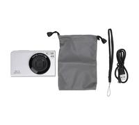 NUTRIESSS Digital Camera 56MP 4K AUTOFOCUS 16X Zoom Empêchez Le secouer de 2,4 Pouces Vlogging Vlogging Fill Light White Compact Rechargeable Video Photography (Silver)