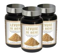 NUTRIEXPERT - Levure de bière - Beauté et santé des cheveux et des ongles - Concentré de nutriments - 60 gélules végétales - Lot de 3 produits