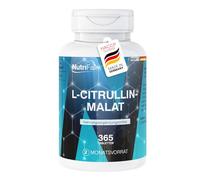 Nutrifair Malate de L-citrulline, 365 comprimés, 6600mg par dose journalière, 100% malate de L-citrulline DL sans additifs, Hautement dosé, 100% Vegan, fabrication allemande et testé en laboratoire