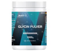 Nutrifair Poudre de glycine 1 kg, Acide aminé sans additifs, Hautement dosé, 100% Vegan, fabrication allemande et testé en laboratoire, Premium et équitable