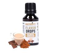 NUTRIFY Flavor Drops Lait au chocolat 30 ml, gouttes aromatiques sans calories, plus de goût dans les aliments et les boissons, sans sucre, sans gras, végétalien, sans colorants artificiels, chocolat