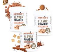 NUTRIFY Lot de 3 poudres saveur Cinnamon Cereal - 3 x 150 g - Faible en calories et riche en fibres - Seulement 7,39 kcal par portion - Pour édulcorer, cuire et affiner les aliments