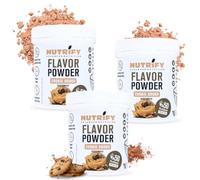 NUTRIFY Lot de 3 poudres saveur Cookie Dough - 3 x 150 g - Faible en calories et riche en fibres - Seulement 5,81 kcal par portion - Pour édulcorer, cuire et affiner les aliments
